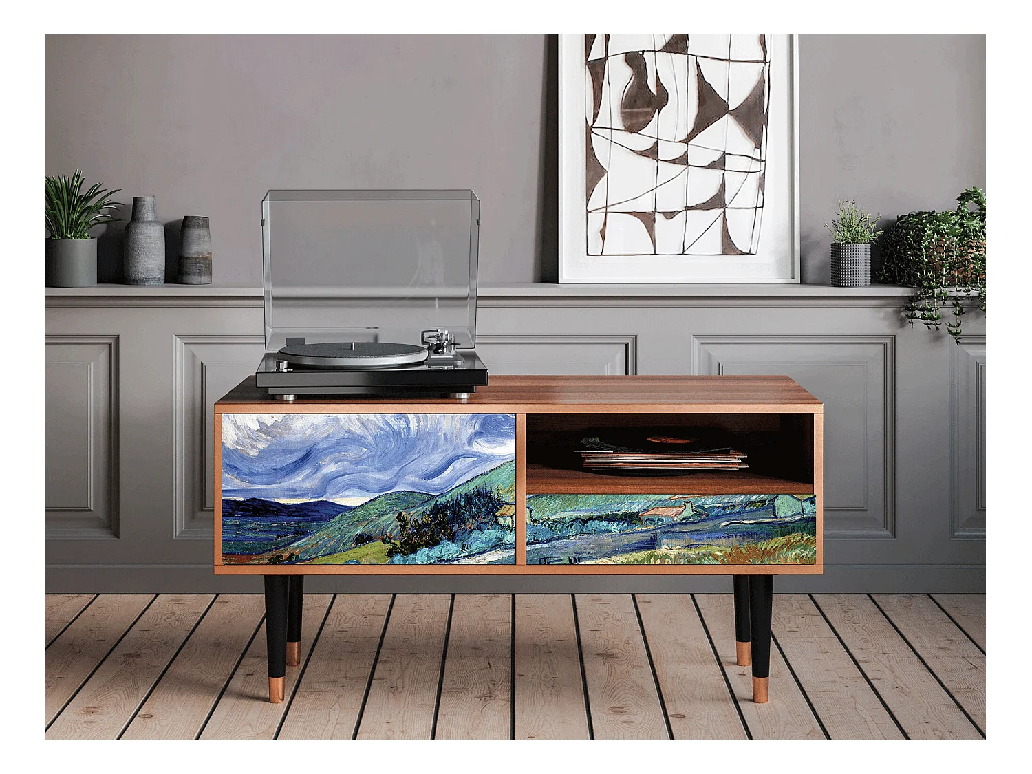 TV-Möbel - 115х59х48 cm - T3 - Landscape, Walnuss