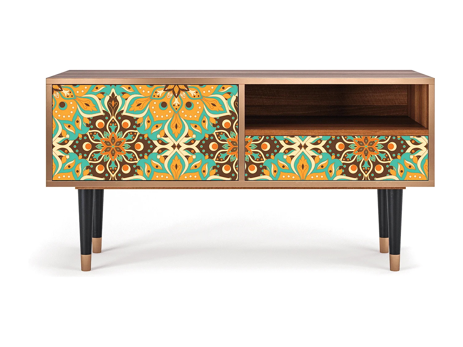 Meuble TV - 115х59х48 cm - T3 - Indian Spices, Noyer