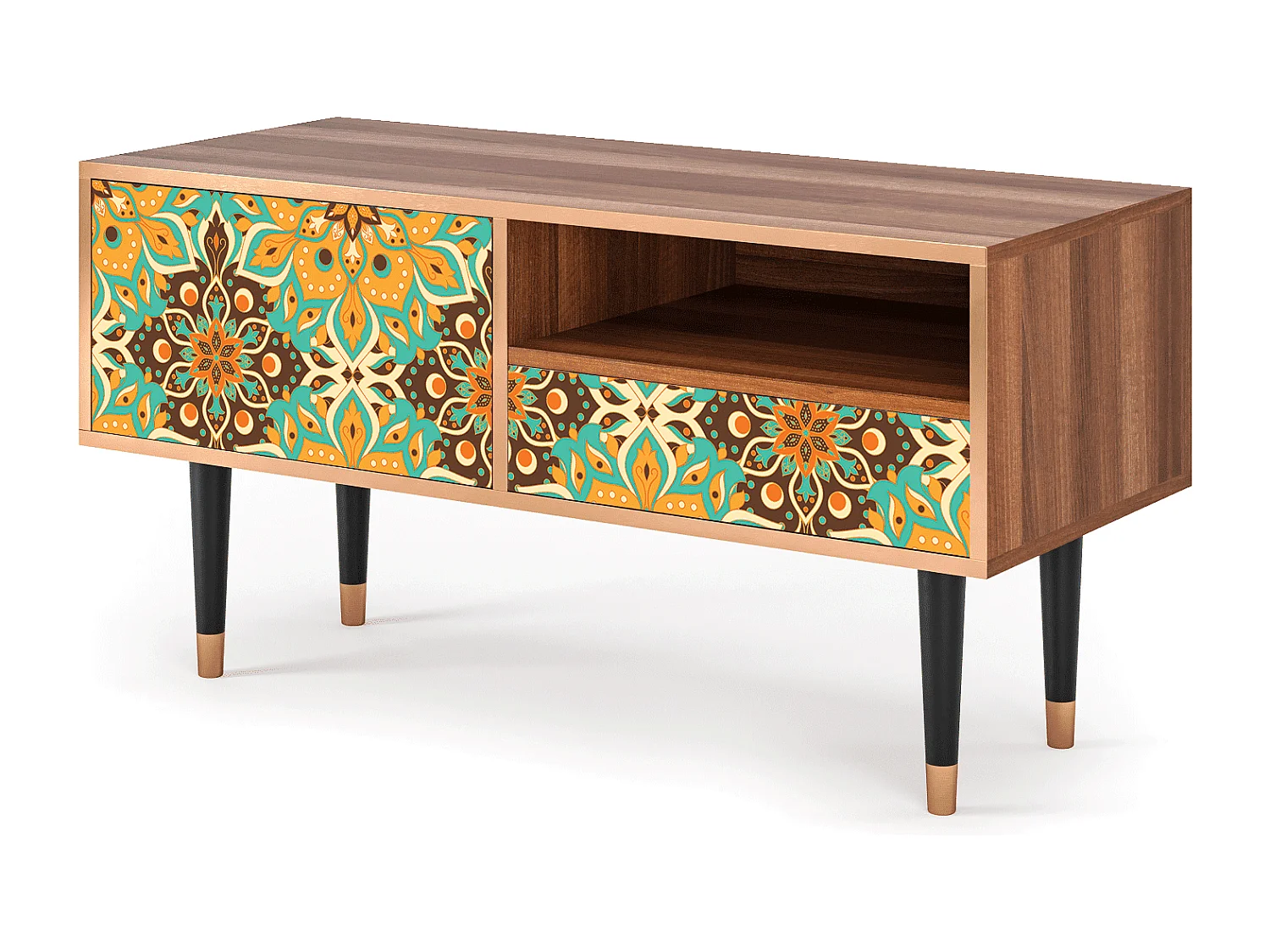 Meuble TV - 115х59х48 cm - T3 - Indian Spices, Noyer