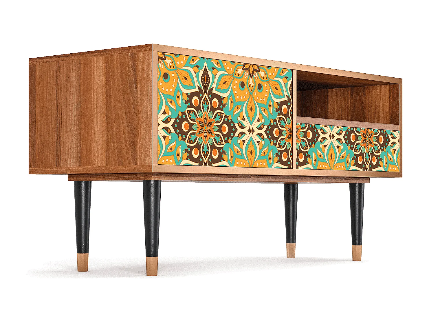 Meuble TV - 115х59х48 cm - T3 - Indian Spices, Noyer