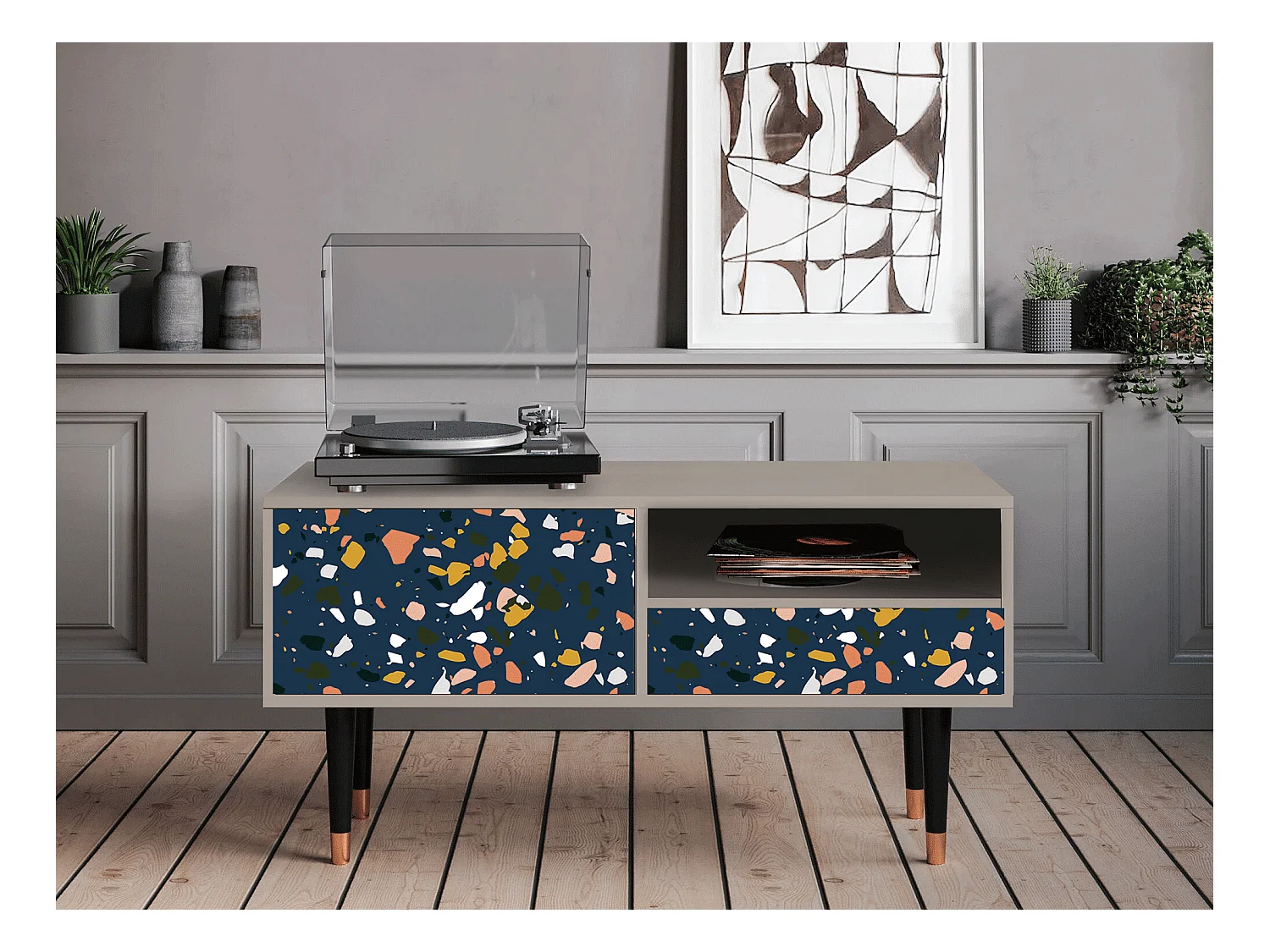 TV-Möbel - 115х59х48 cm - T3 - Night Sky Langhterns, Sand