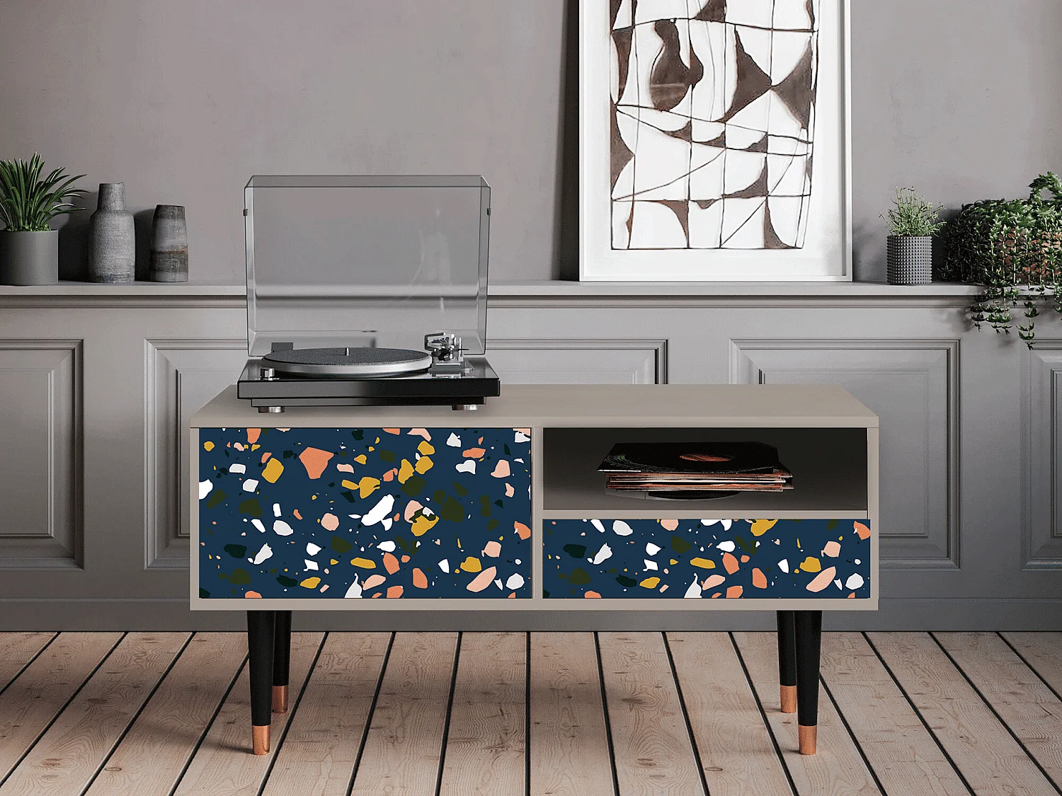 Mueble de TV - 115х59х48 cm - T3 - Night Sky Langhterns, Arena