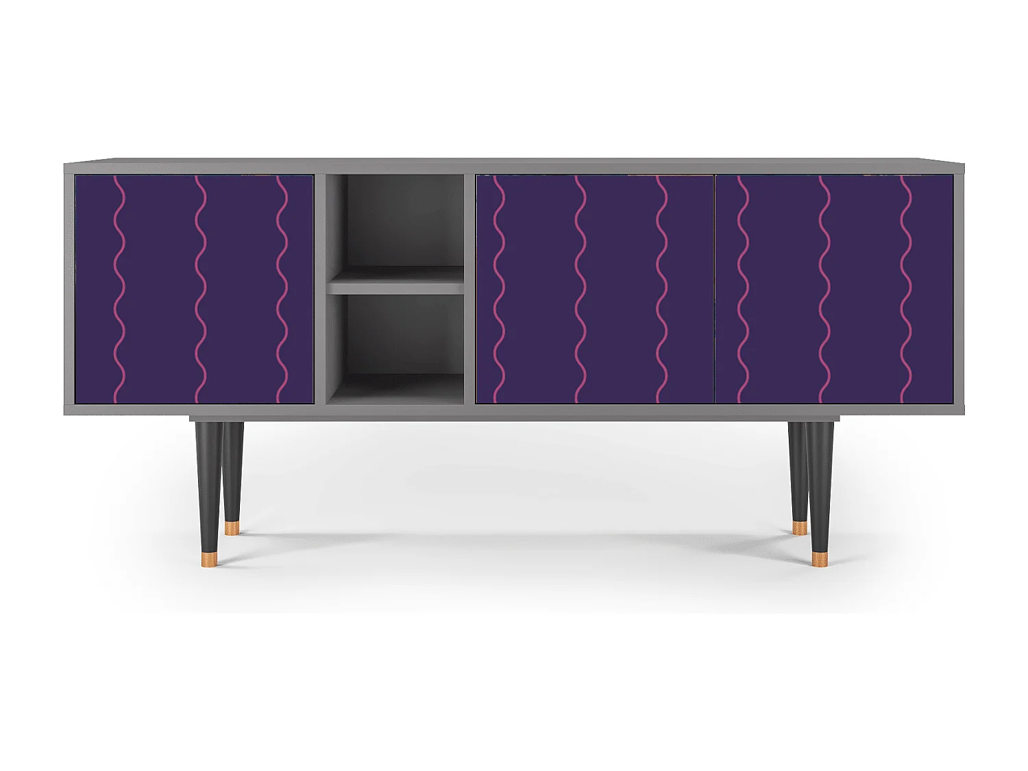 TV-meubel - 150х69х41 cm - T5 - Grape Maccaroni, Grijs