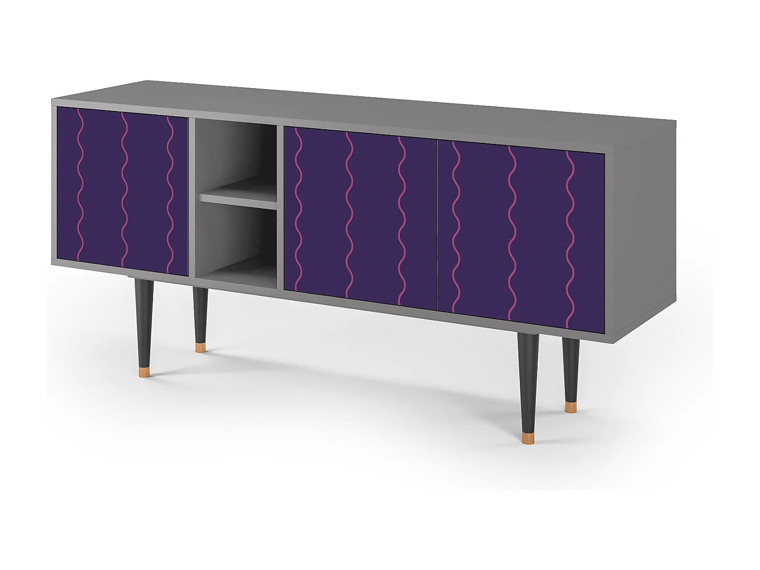 TV-meubel - 150х69х41 cm - T5 - Grape Maccaroni, Grijs