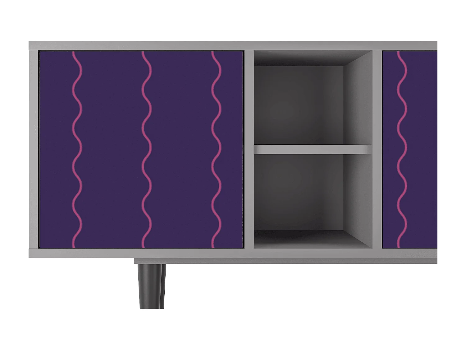 TV-meubel - 150х69х41 cm - T5 - Grape Maccaroni, Grijs