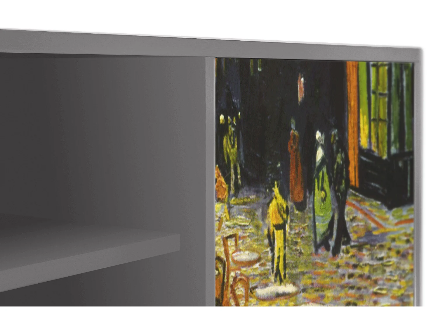 TV-Möbel - 170х69х48 cm - T2 - Café Terrace at Night, Grau