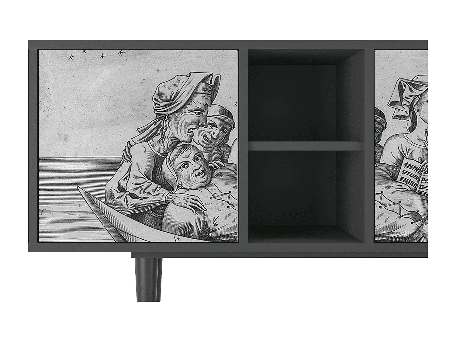 Meuble TV - 150х69х41 cm - T5 - Blau Schuyte, Anthracite