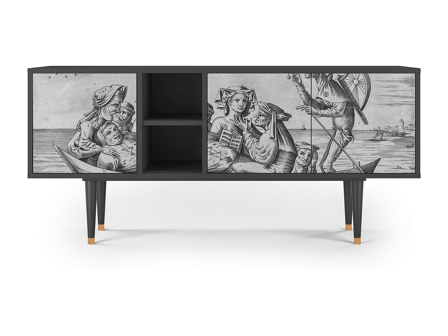 TV-meubel - 150х69х41 cm - T5 - Blau Schuyte, Antraciet