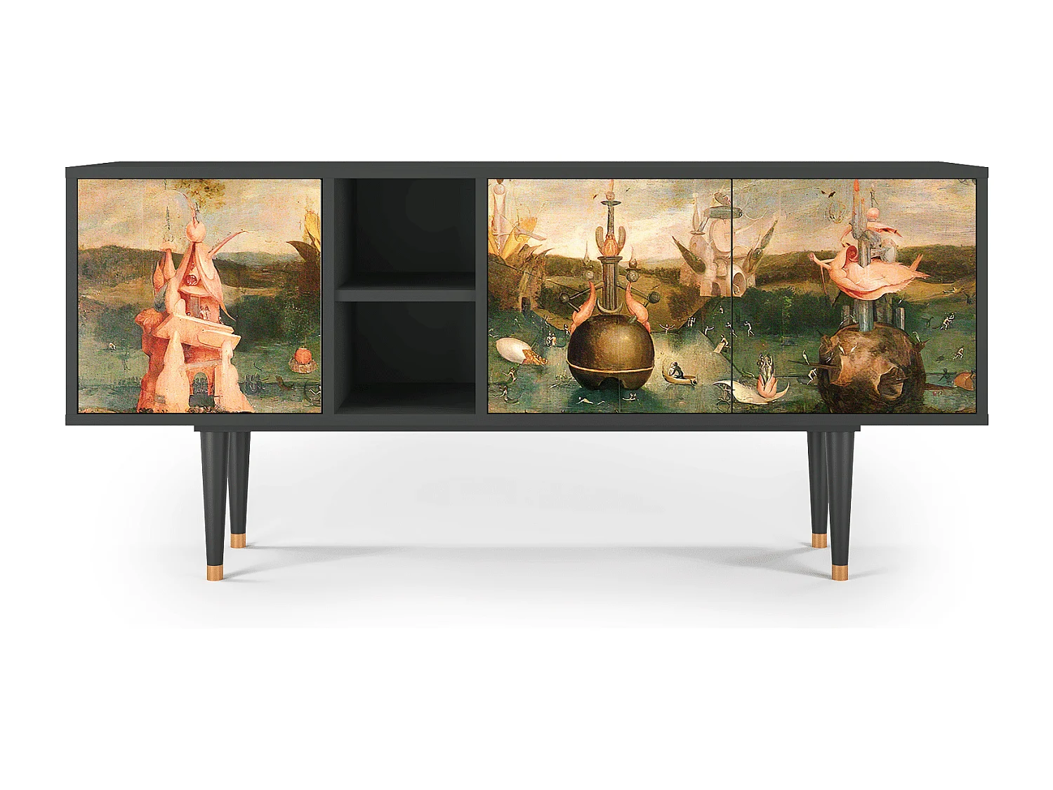 Meuble TV - 150х69х41 cm - T5 - Garden of Delights , Anthracite