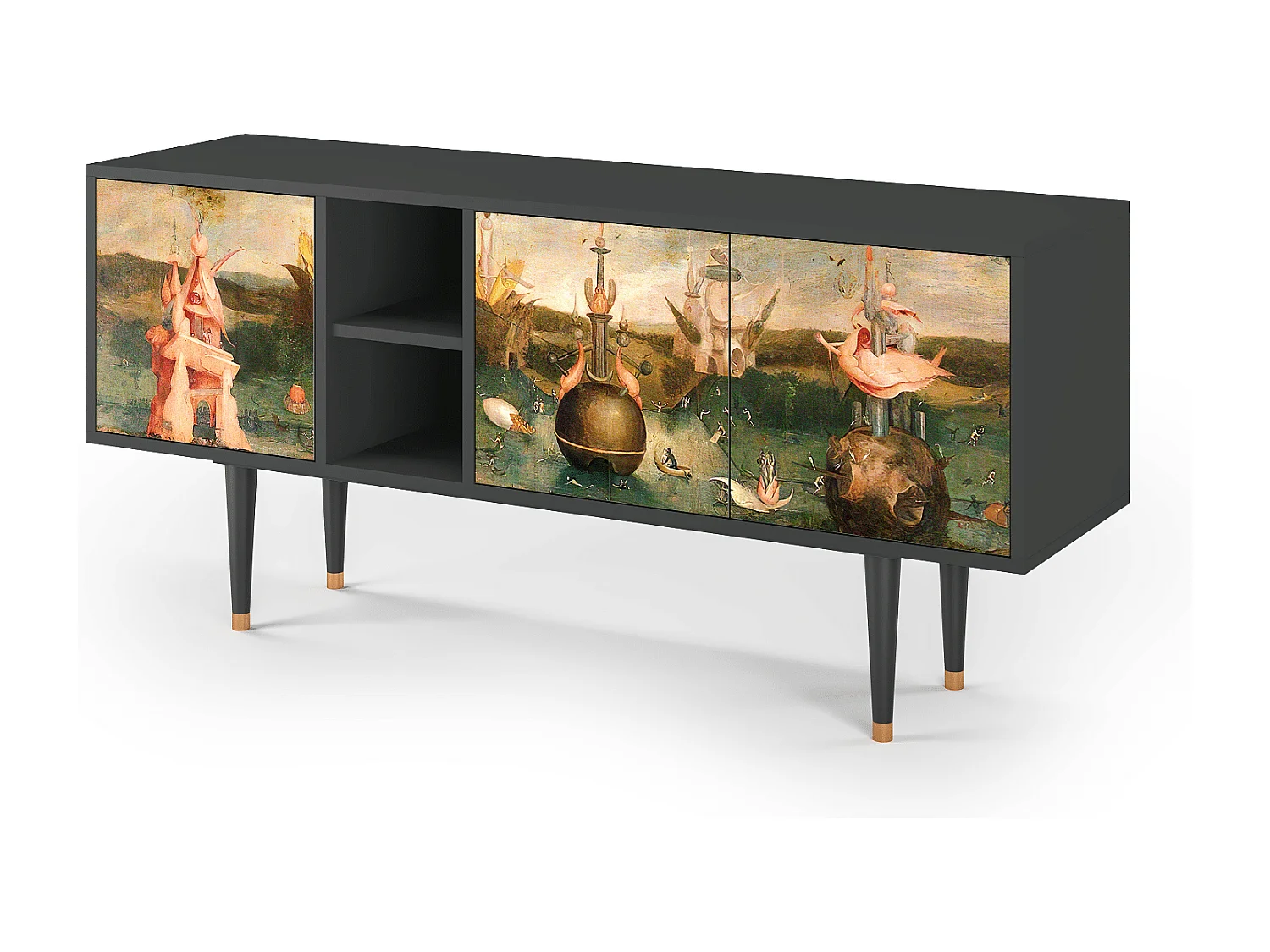 Meuble TV - 150х69х41 cm - T5 - Garden of Delights , Anthracite