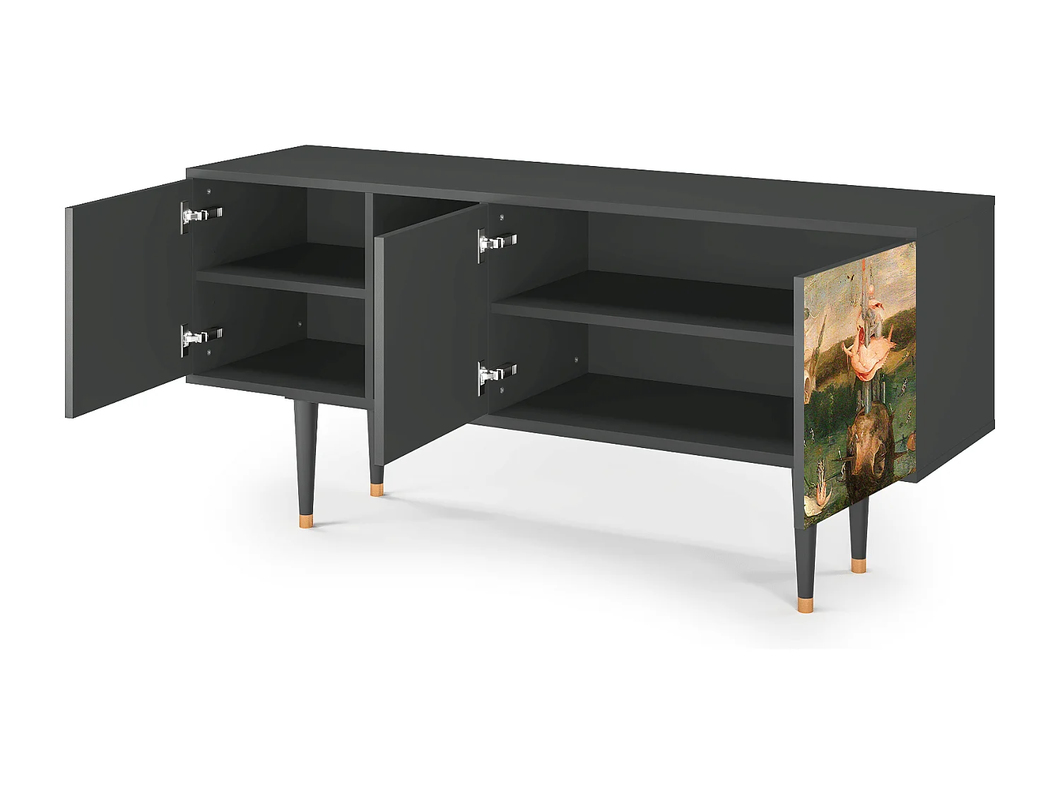 TV-meubel - 150х69х41 cm - T5 - Garden of Delights , Antraciet