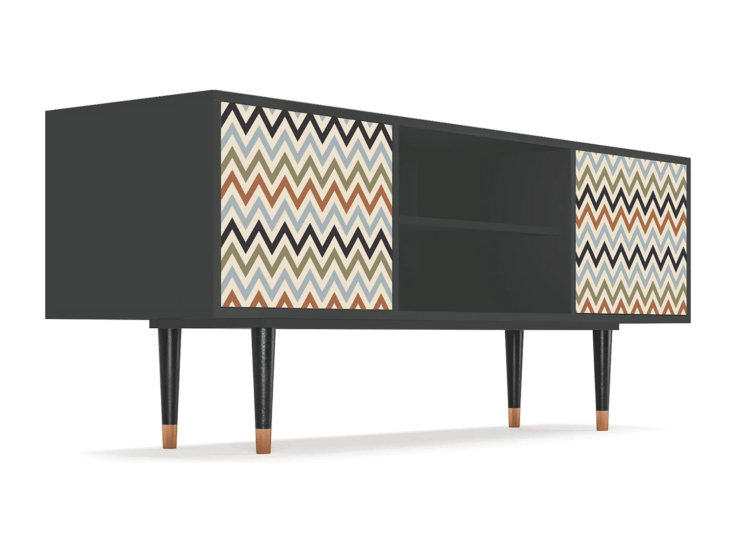 Meuble TV - 170х69х48 cm - T2 - Bright Ripple, Anthracite