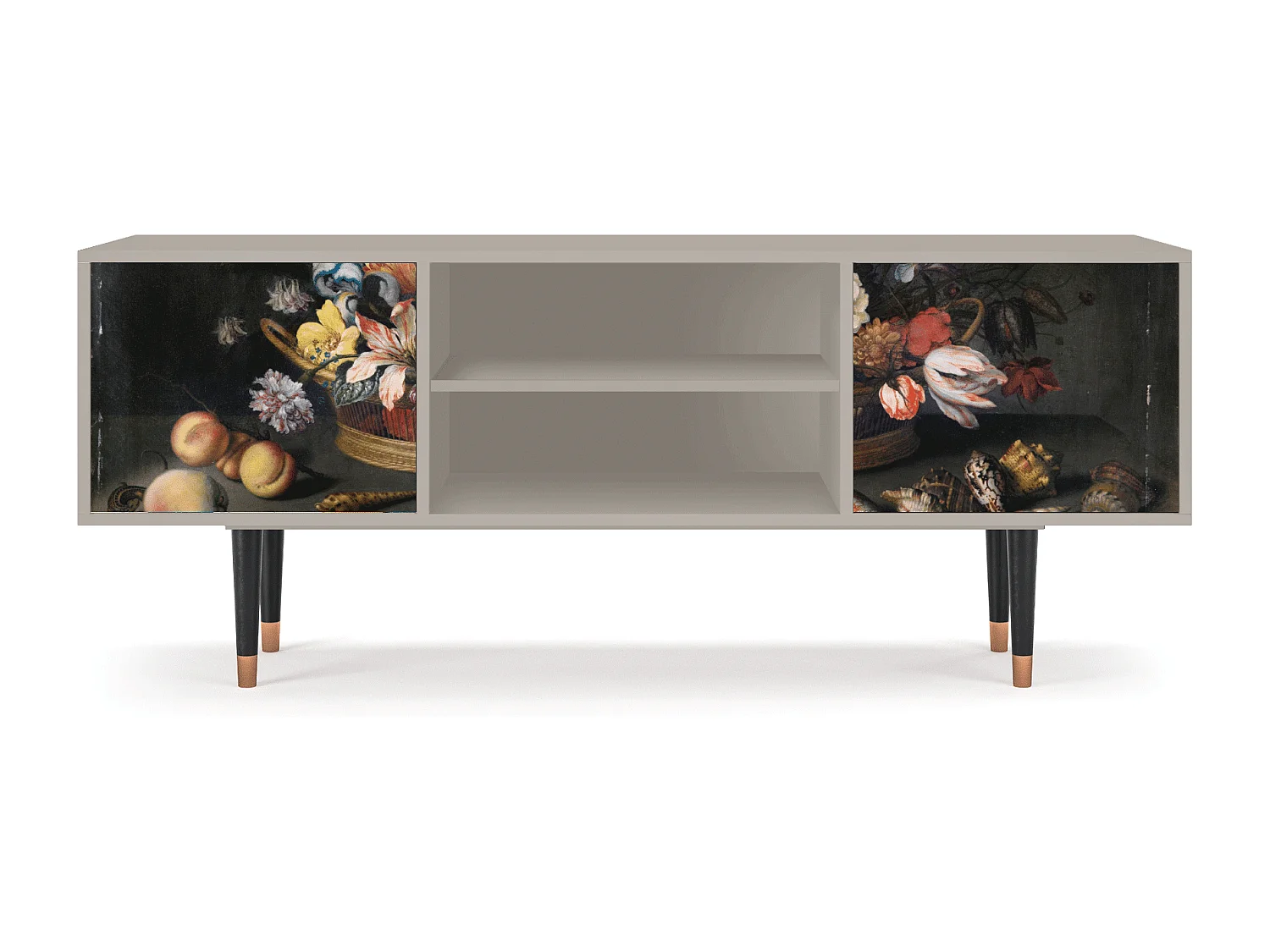 Mobile TV - 170х69х48 cm - T2 - Still Life with Flowers, Sabbia