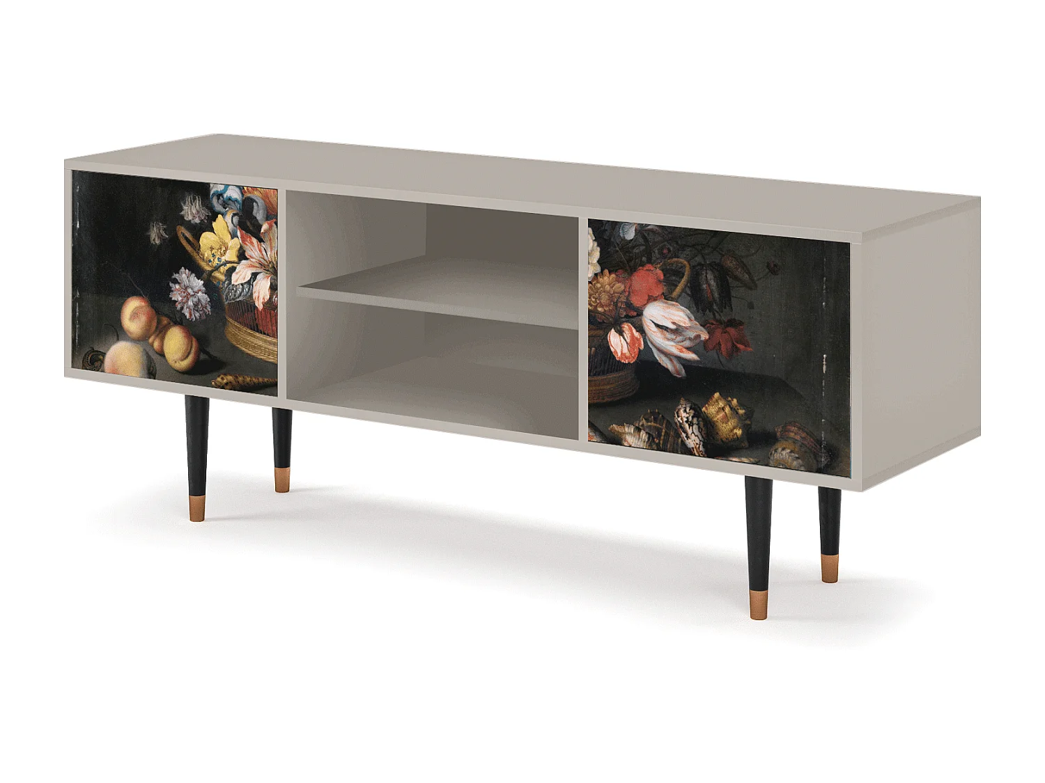 Mobile TV - 170х69х48 cm - T2 - Still Life with Flowers, Sabbia