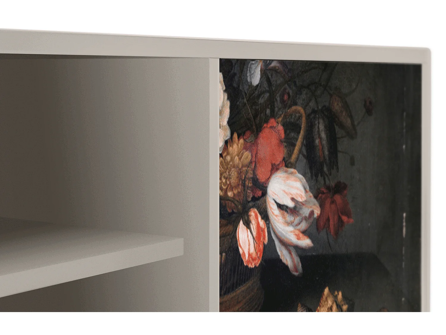 Mobile TV - 170х69х48 cm - T2 - Still Life with Flowers, Sabbia