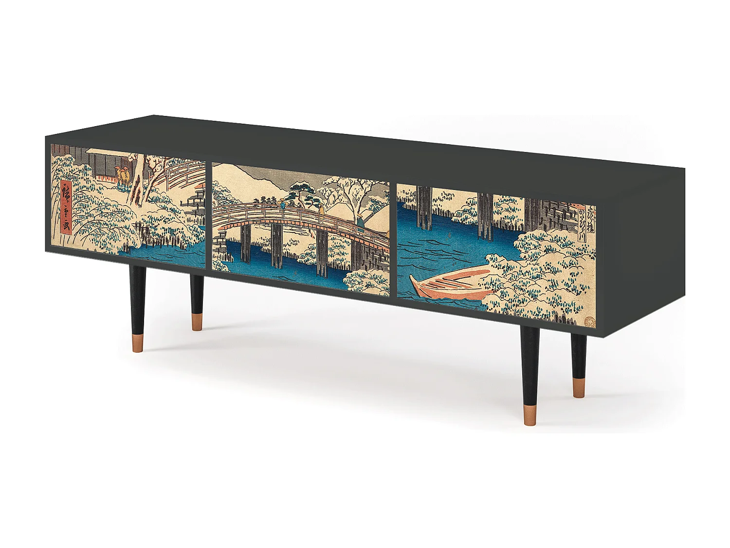 Meuble TV - 170х59х48 cm - T4 - Katabira River, Anthracite