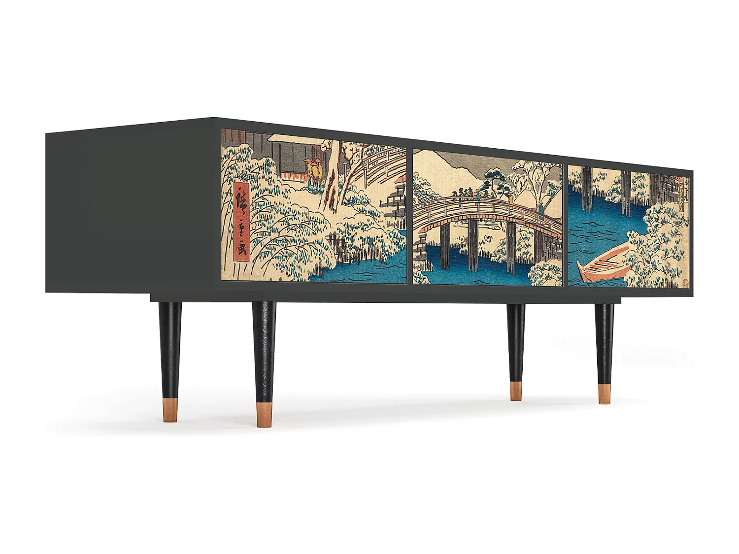 Meuble TV - 170х59х48 cm - T4 - Katabira River, Anthracite