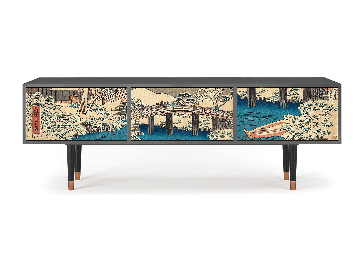 TV-meubel - 170х59х48 cm - T4 - Katabira River, Antraciet