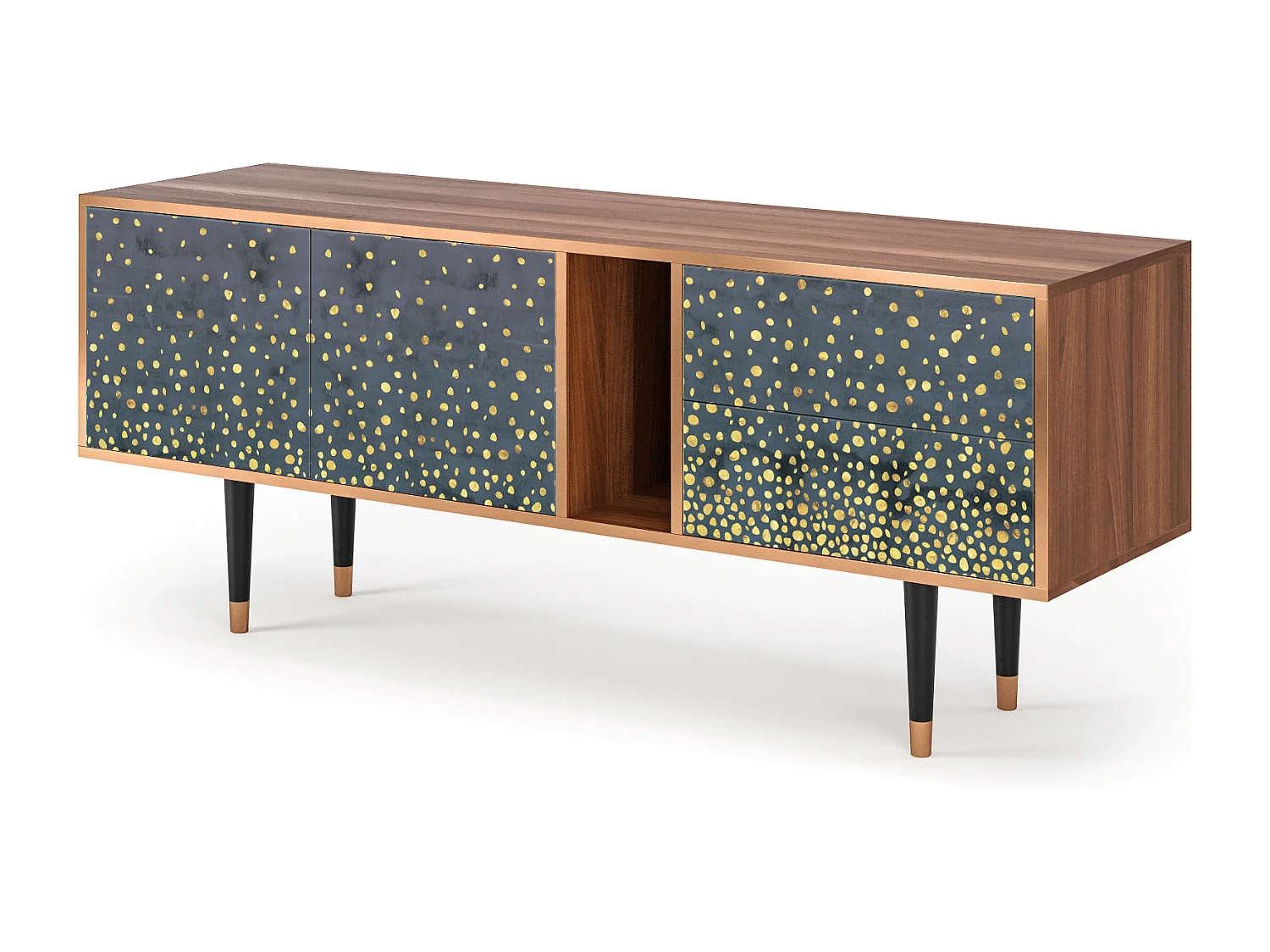 TV-Möbel - 170х69х48 cm - T1 - Foggy Lights, Walnuss