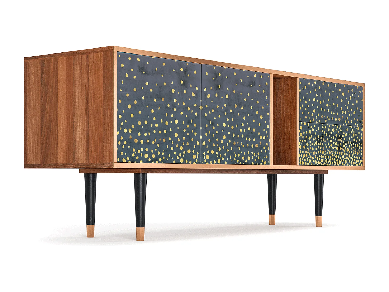 TV-Möbel - 170х69х48 cm - T1 - Foggy Lights, Walnuss