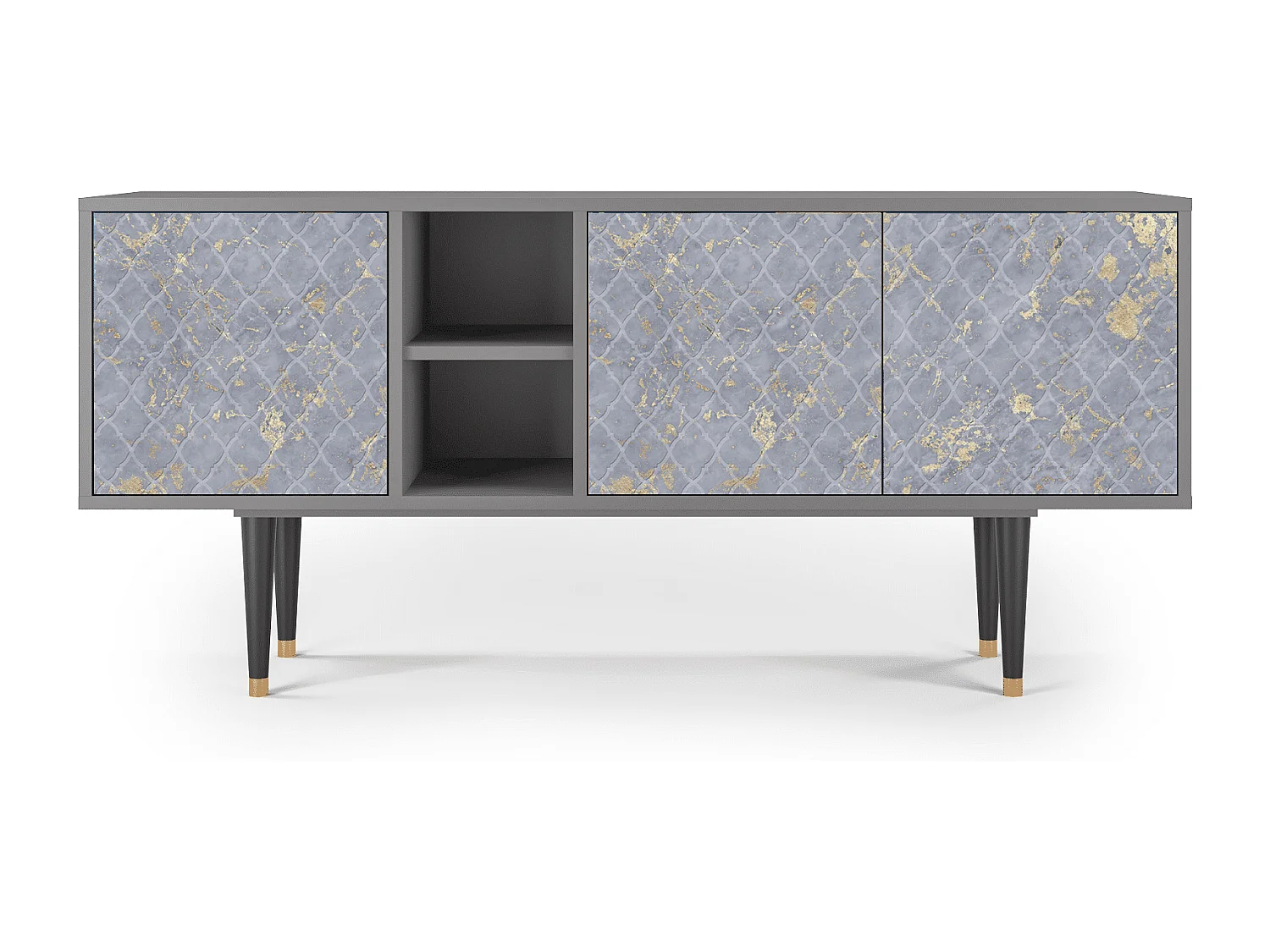 Meuble TV - 150х69х41 cm - T5 - Golden Smoke, Gris