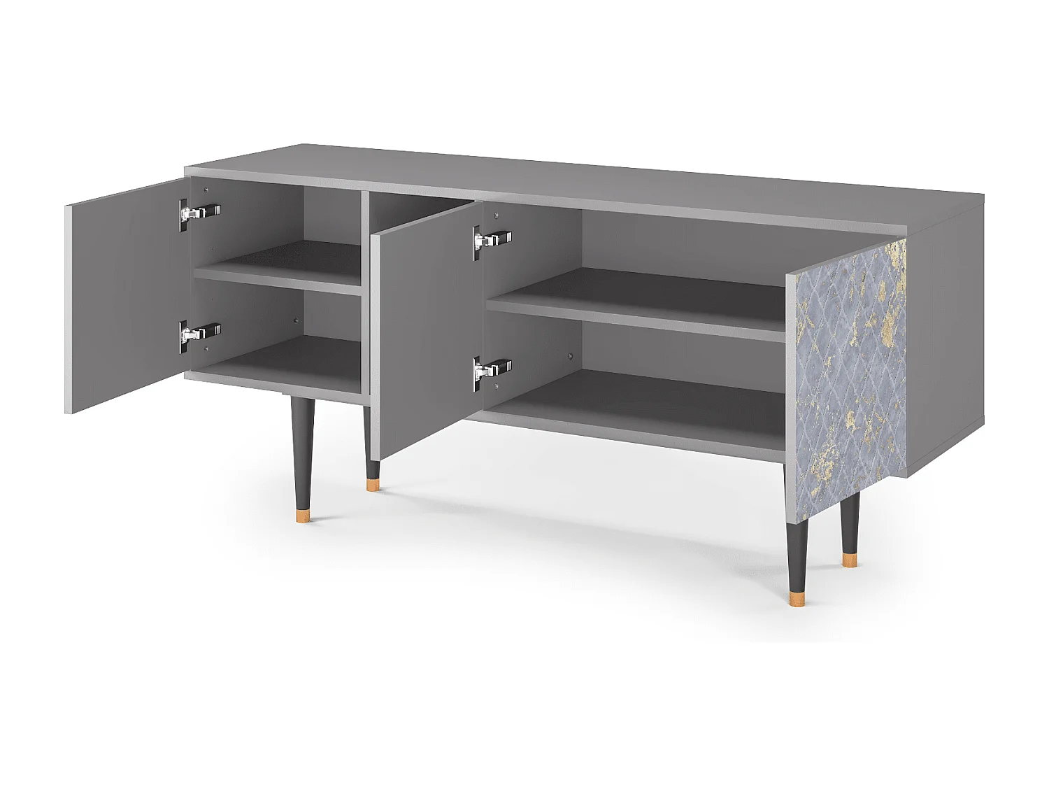 Meuble TV - 150х69х41 cm - T5 - Golden Smoke, Gris