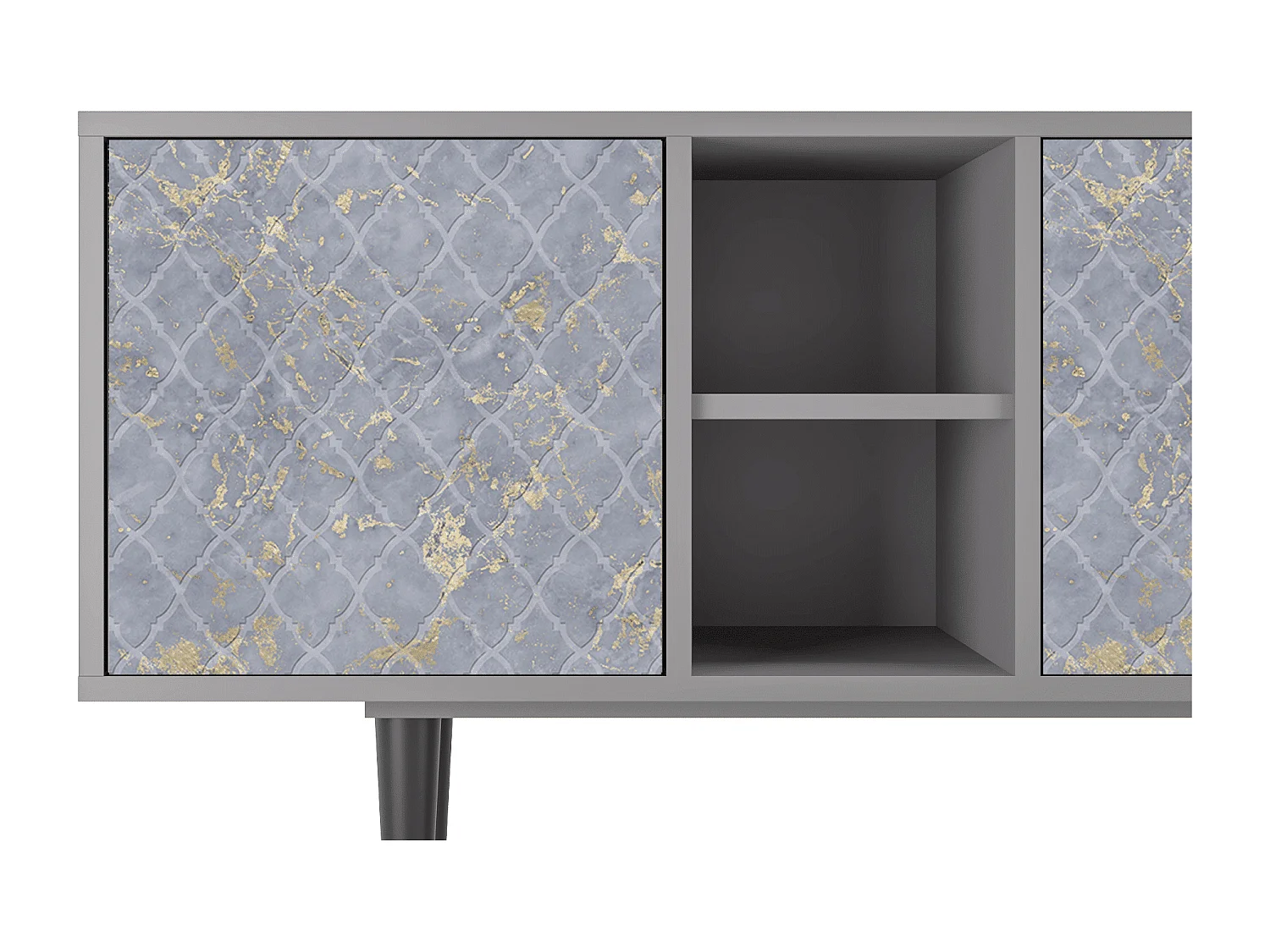 Mobile TV - 150х69х41 cm - T5 - Golden Smoke, Grigio