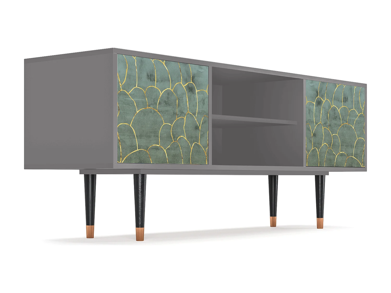 TV-Möbel - 170х69х48 cm - T2 - Magnificent Water Lily, Grau