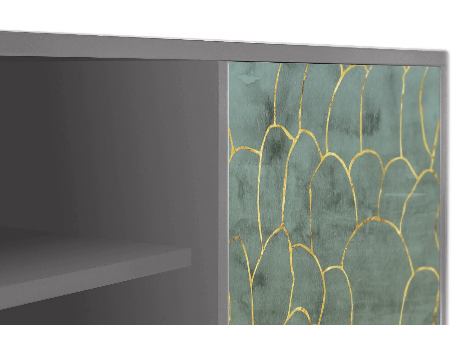 Meuble TV - 170х69х48 cm - T2 - Magnificent Water Lily, Gris