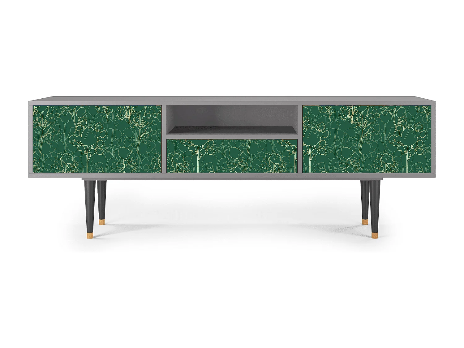 TV-meubel - 170х59х41 cm - T6 - Emerald Forest, Grijs