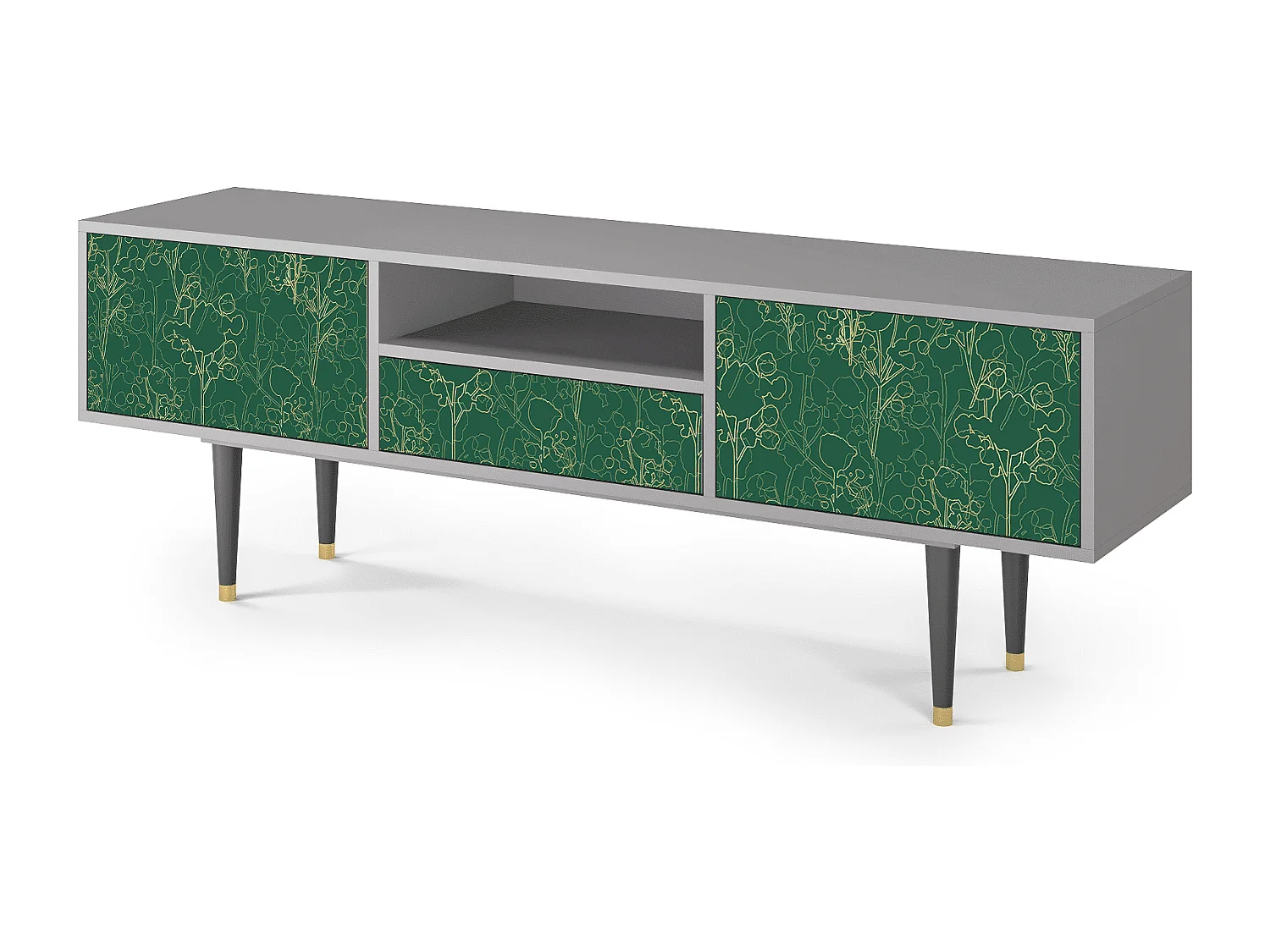 TV-meubel - 170х59х41 cm - T6 - Emerald Forest, Grijs