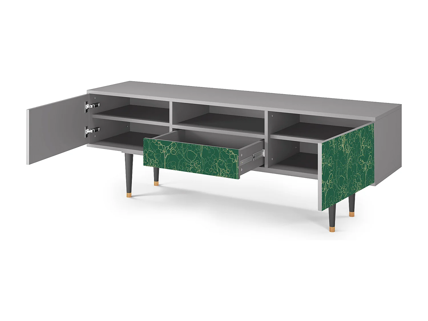 TV-meubel - 170х59х41 cm - T6 - Emerald Forest, Grijs