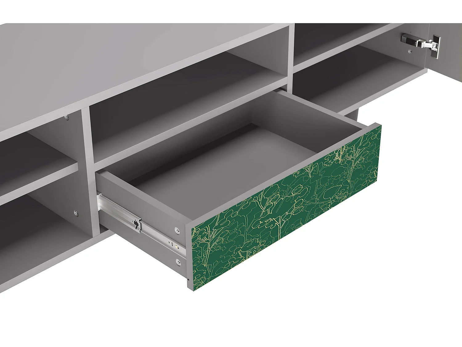 Meuble TV - 170х59х41 cm - T6 - Emerald Forest, Gris