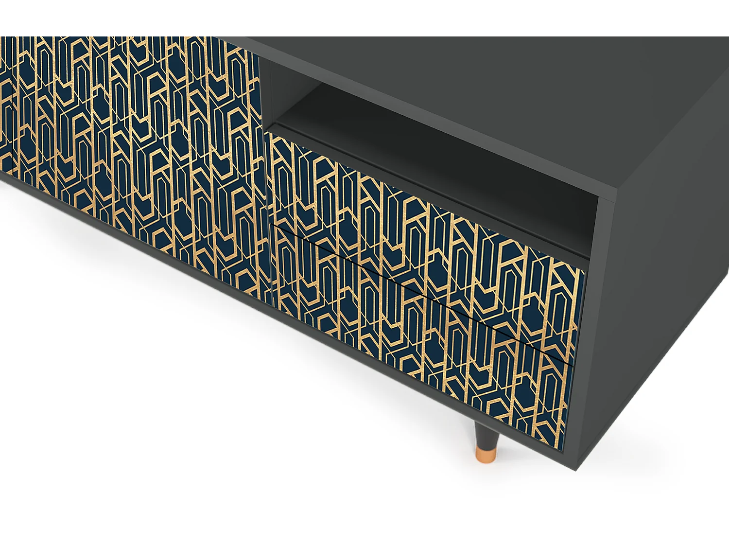 Meuble TV - 125х56х41 cm - T7 - Golden Empire, Anthracite