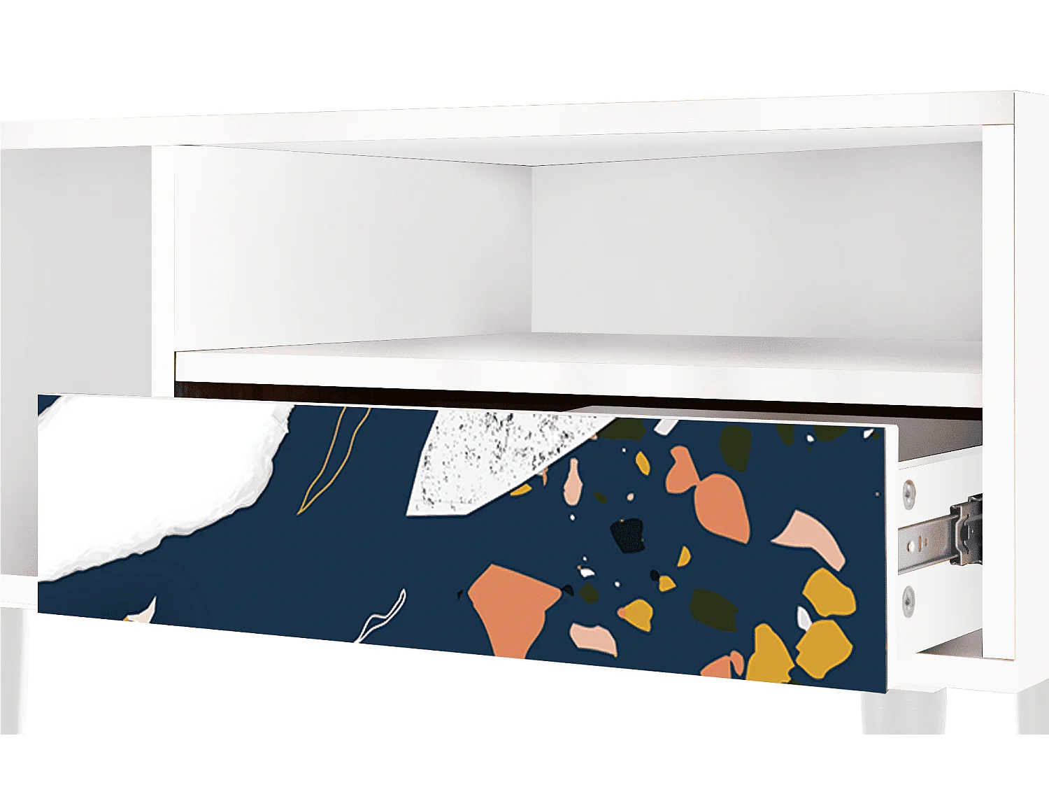 TV-Möbel - 115х59х48 cm - T3 - Nude Iceberg, Weiß