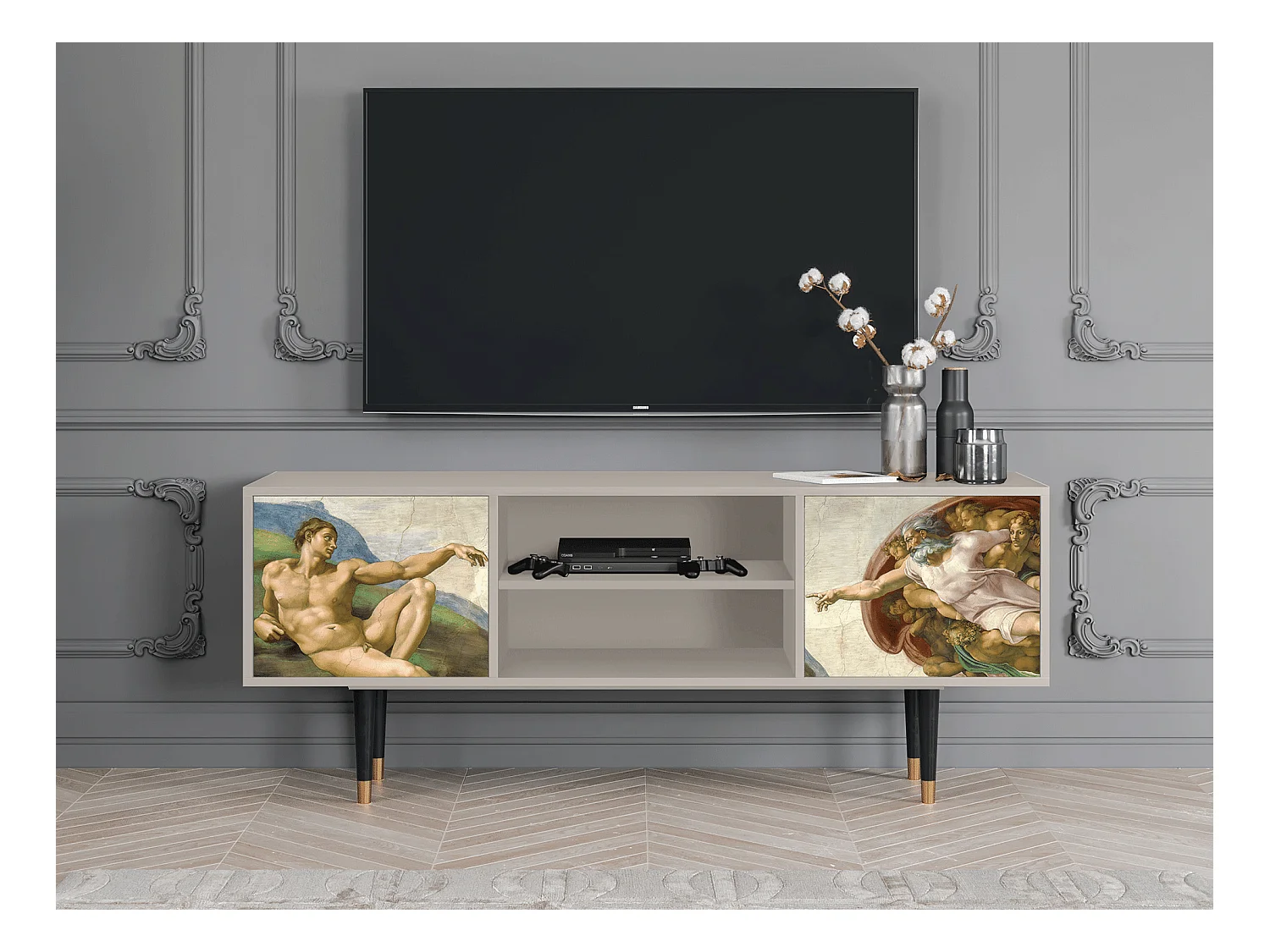 TV-meubel - 170х69х48 cm - T2 - The Creation of Adam, Zand