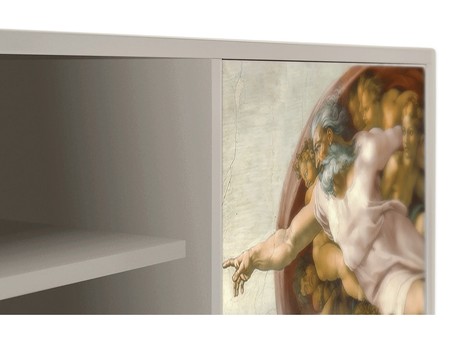 Szafka RTV - 170х69х48 cm - T2 - The Creation of Adam, Piaskowy