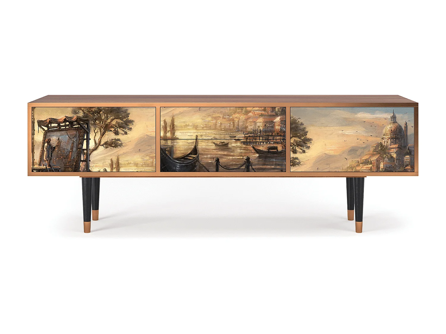 TV-Möbel - 170х59х48 cm - T4 - Venice, Walnuss