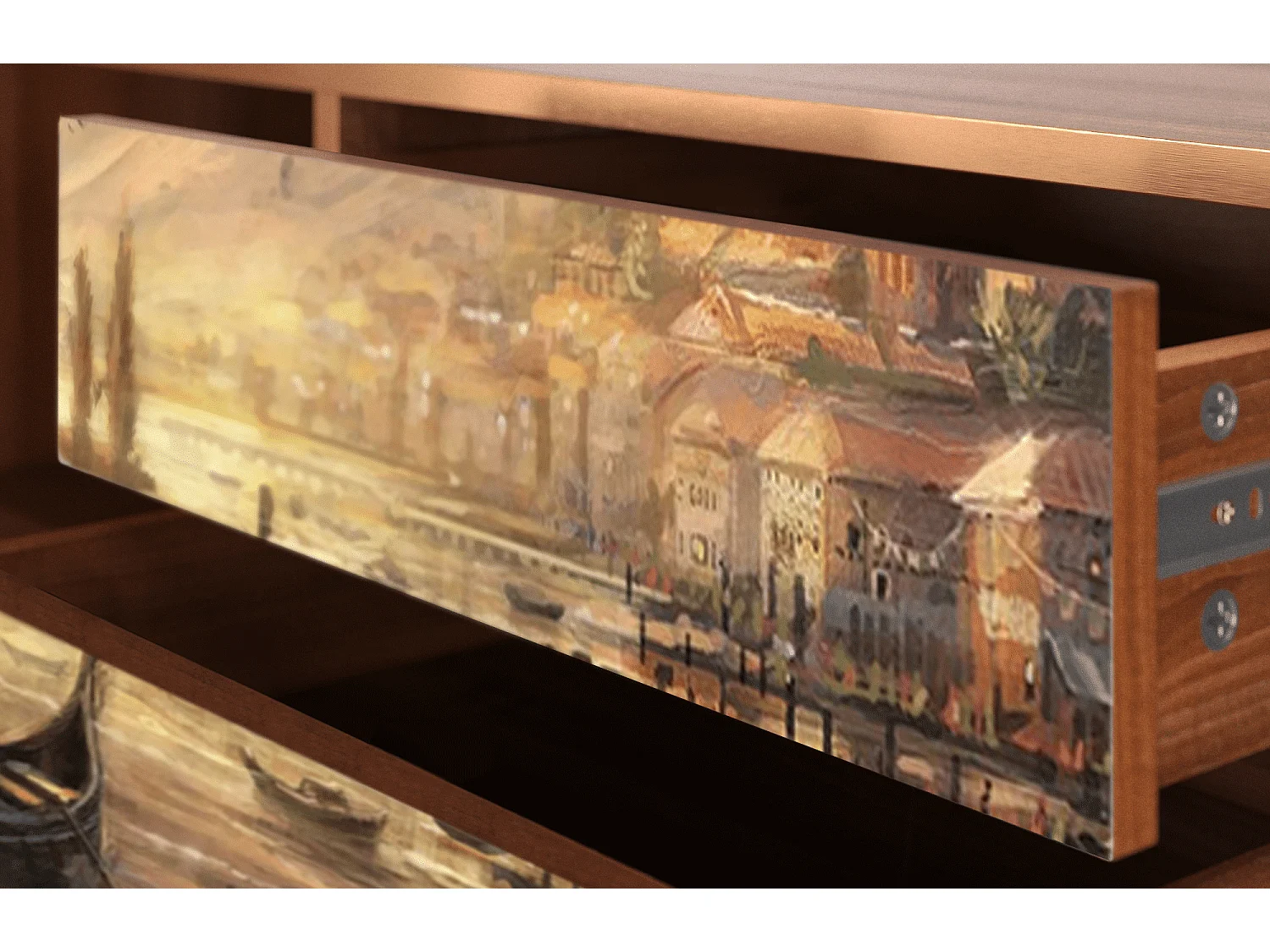 TV-Möbel - 170х59х48 cm - T4 - Venice, Walnuss