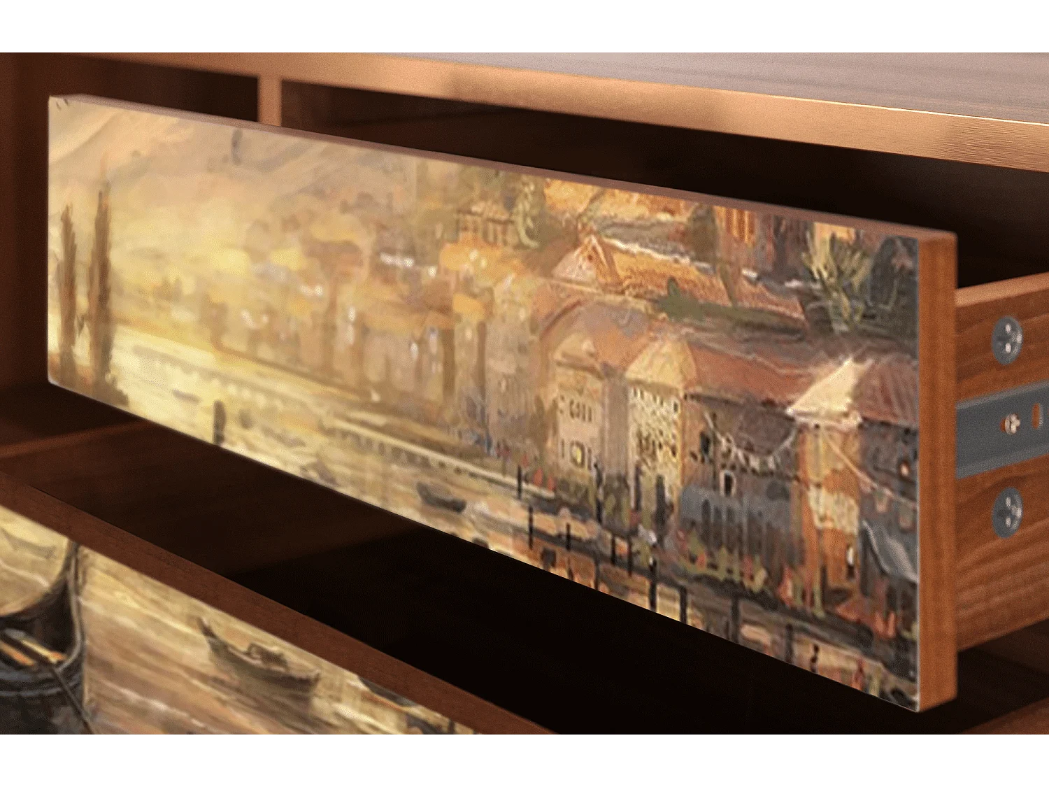 Meuble TV - 170х59х48 cm - T4 - Venice, Noyer