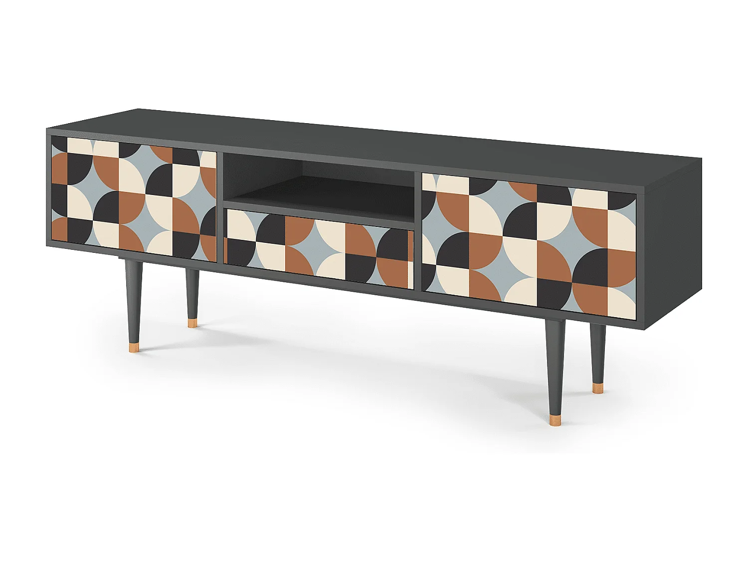 Mobile TV - 170х59х41 cm - T6 - Brown Sensation, Antracite