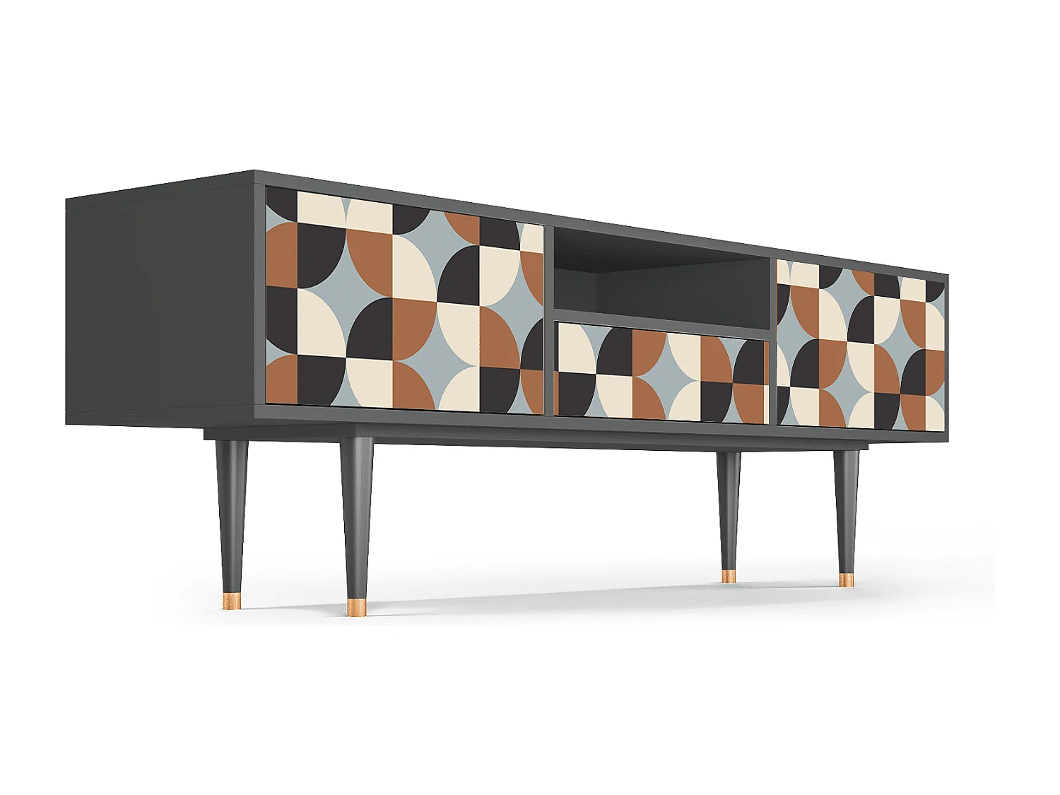 Mueble de TV - 170х59х41 cm - T6 - Brown Sensation, Antracite