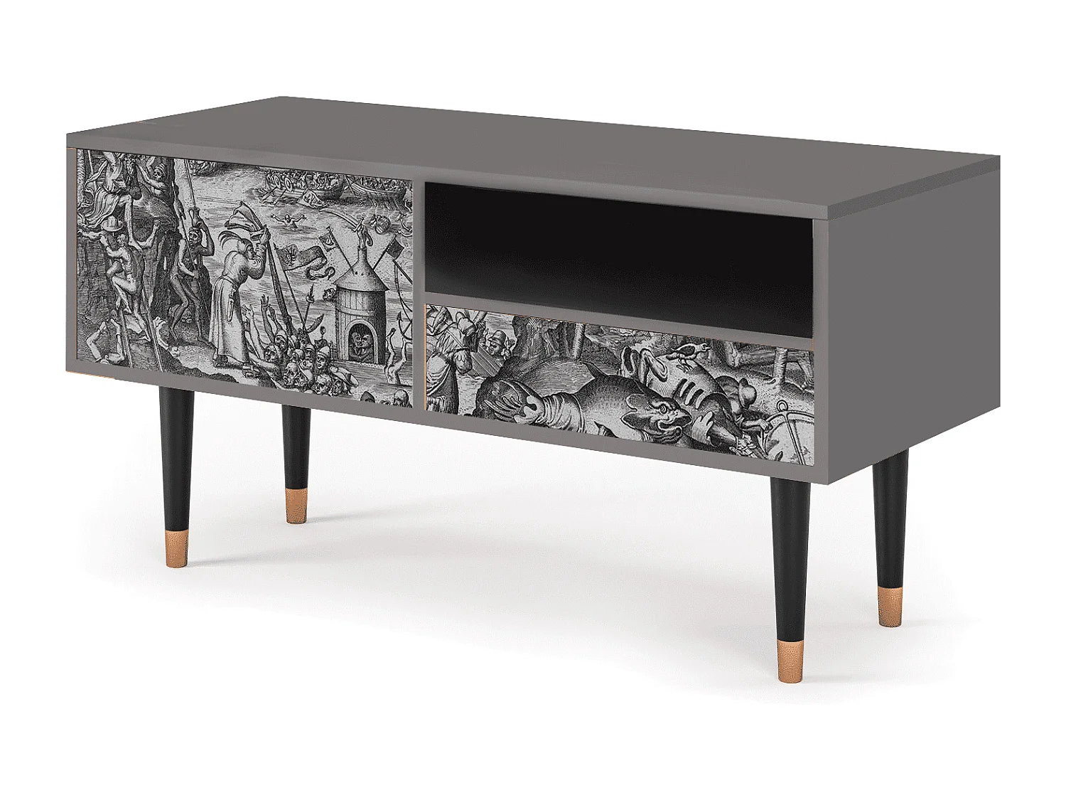 TV-meubel - 115х59х48 cm - T3 - The Temptation, Grijs