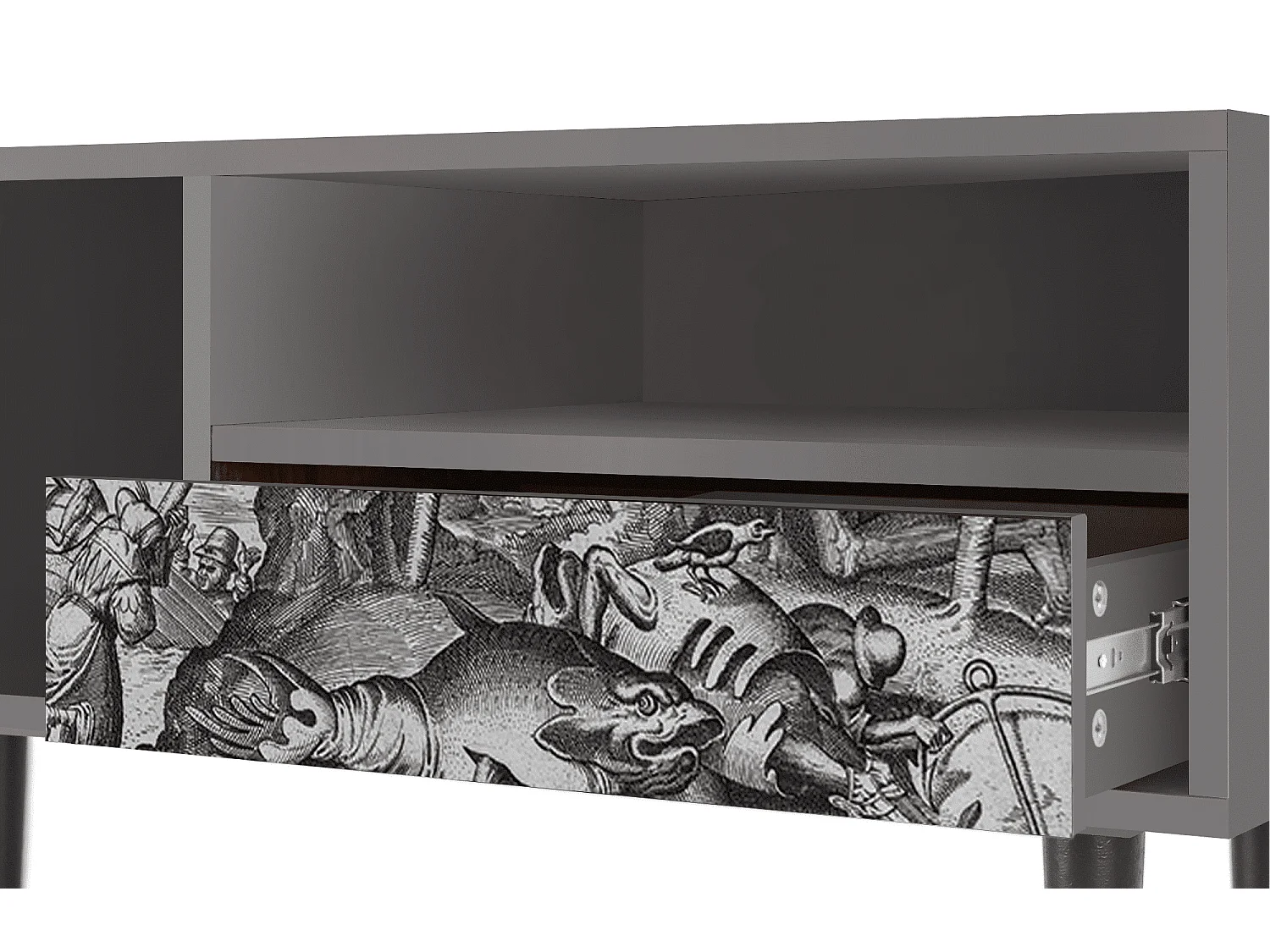 Mueble de TV - 115х59х48 cm - T3 - The Temptation, Cinza