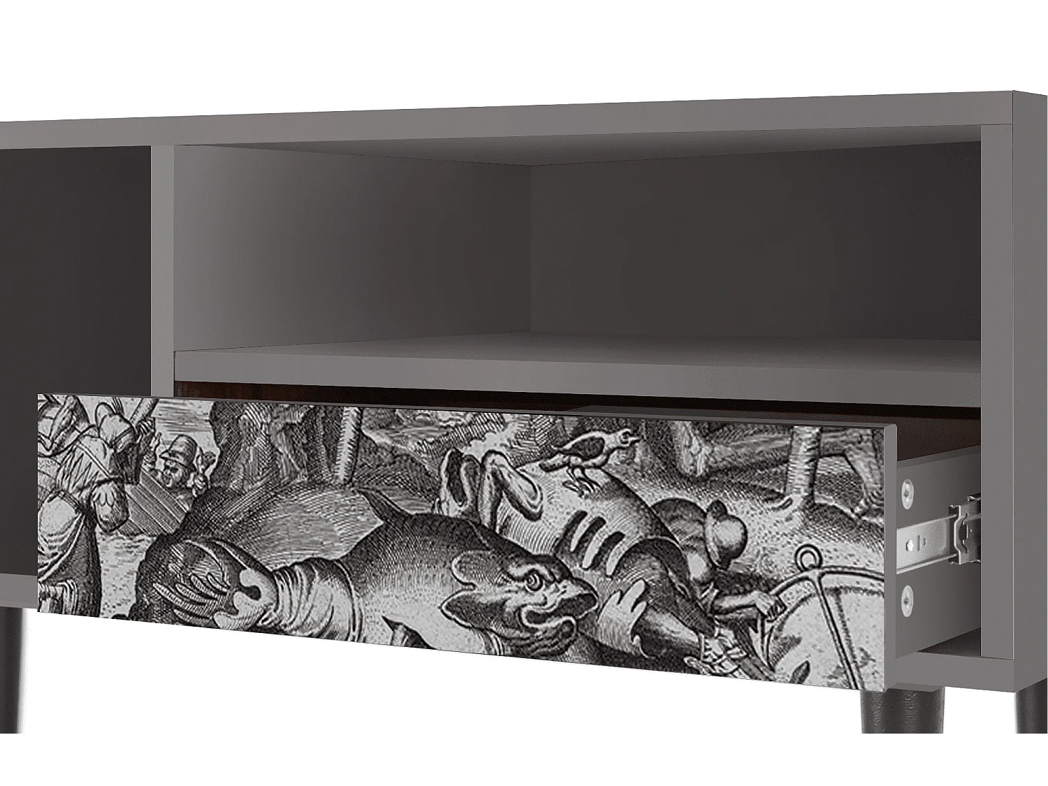 Mobile TV - 115х59х48 cm - T3 - The Temptation, Grigio