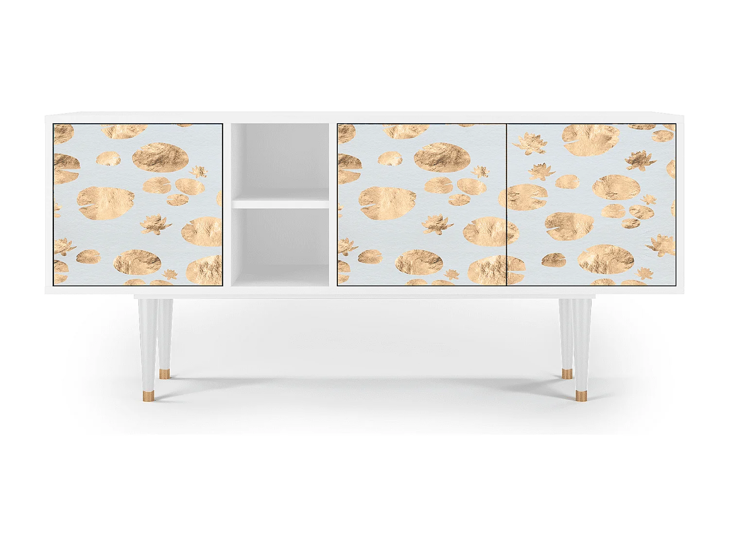 TV-meubel - 150х69х41 cm - T5 - Blue Giraffe, Wit