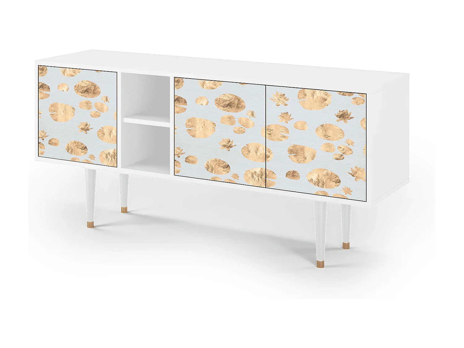 TV-meubel - 150х69х41 cm - T5 - Blue Giraffe, Wit