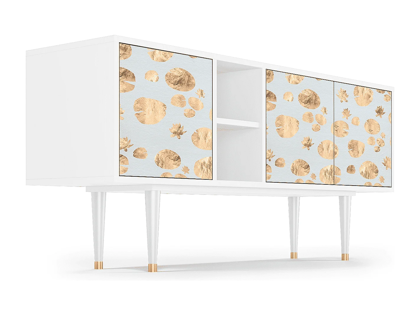 TV-meubel - 150х69х41 cm - T5 - Blue Giraffe, Wit