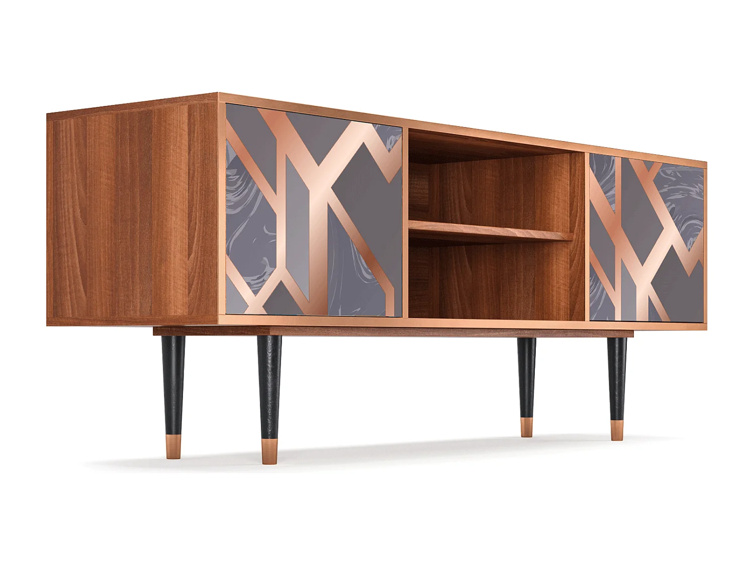 Meuble TV - 170х69х48 cm - T2 - Taupe Anatomy, Noyer