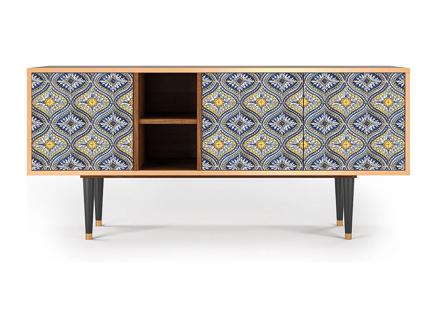 TV-meubel - 150х69х41 cm - T5 - Illusory Pattern, Walnoot